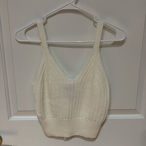 White knit tank top